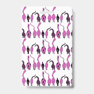 Badge Motif de chats violets fessiers