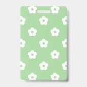 Badge Motif de fleurs blanches (Arrière)