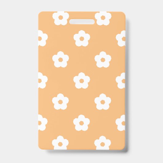 Badge Motif de fleurs blanches (Avant)