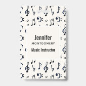 Badge Motif de notes musicales mignonnes (Back)
