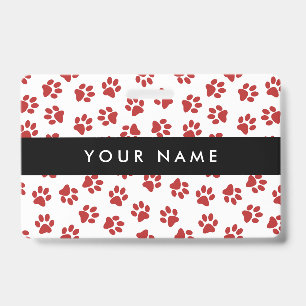 Badge Motif de pattes, pattes de chien, pattes de chat,