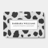 Badge Motif de taches de vache noir et blanc texture de (Arrière)