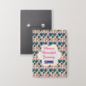 Badge Motif de tortue personnalisé (Recto/Verso)