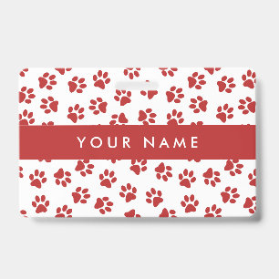 Badge Motif d'empreintes de pattes, empreintes de pattes