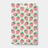 Badge Motif d'été fraise rose (Avant)