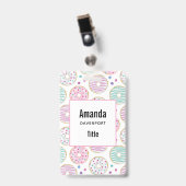 Badge Motif Donut Mignon Coloré (Avant avec clip)