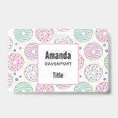 Badge Motif Donut Mignon Coloré (Arrière)