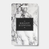 Badge Motif En Pierre Gris Blanc Et Noir (Dos)