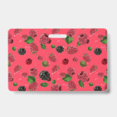 Badge Motif framboise (Arrière)