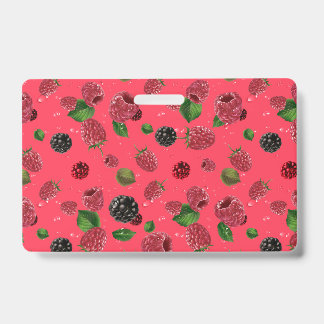 Badge Motif framboise
