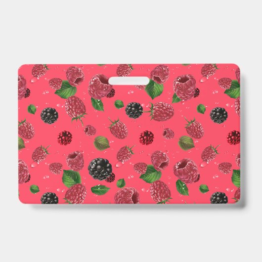 Badge Motif framboise (Avant)