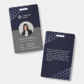 Badge Motif géométrique de la carte d'identité professio (Avant & arrière)