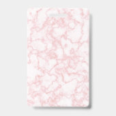 Badge Motif Marbre Rose (Arrière)