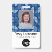 Badge Motif MCM - Photo de l'employé, Nom, Code-barres,  (Avant)