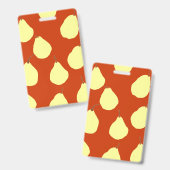 Badge Motif Poire Rouge (Avant & arrière)