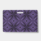 Badge Motif Rétro de Couleur Violet Foncé (Arrière)