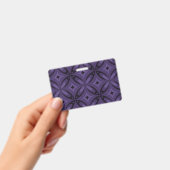 Badge Motif Rétro de Couleur Violet Foncé (Manuel / portable)