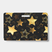 Badge Motif sans couture avec étoiles d'or (Arrière)