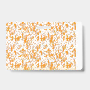 Badge Motif textile présentant un motif vibrant orange e