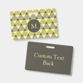 Badge Motif triangles (Avant & arrière)