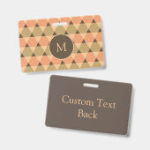 Badge Motif Triangles (Avant & arrière)
