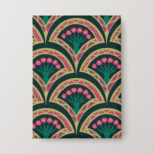 Badge motif vert en forme de coque (Recto)