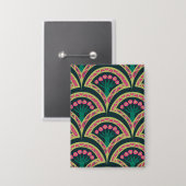 Badge motif vert en forme de coque (Recto/Verso)
