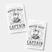 Badge Motor Boat Captain Funny Pontoon Boating (Avant & arrière)
