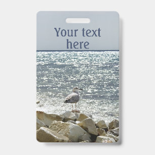 Badge Mouette et mer