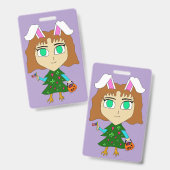 Badge Multi Vacances Chibi (Avant & arrière)