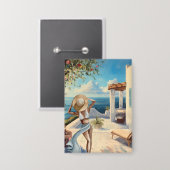 Badge Mur côtier | Mer Méditerranée (Recto/Verso)