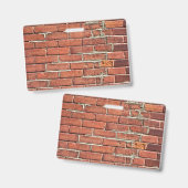 Badge Mur de briques rouges élégant (Avant & arrière)