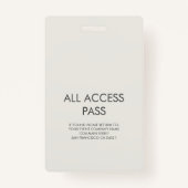 Badge Music Concert Festival All Access Press Pass (Dos)