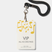 Badge Music Concert Festival All Access VIP Pass (Front with Lanyard)