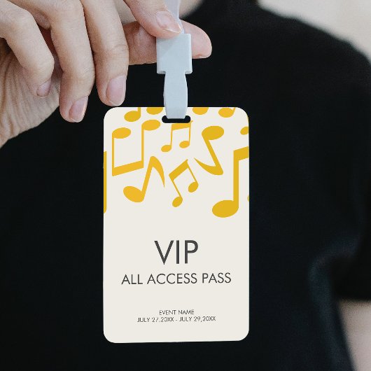Badge Music Concert Festival All Access VIP Pass
