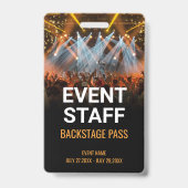 Badge Music Event Backstage Pass Personnel (Avant)
