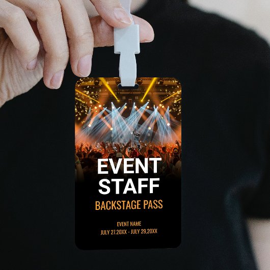 Badge Music Event Backstage Pass Personnel