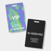 Badge Music Festival Party VIP All Access Pass Event (Recto et verso)