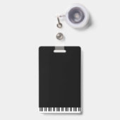 BADGE MUSIQUE DE PIANO (Avant avec rétractable)