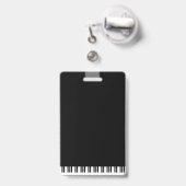 BADGE MUSIQUE DE PIANO (Arrière avec rétractable)