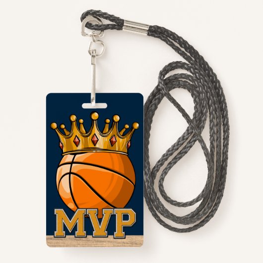 Badge MVP de basket-ball (Devant avec lanière)