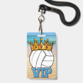 Badge MVP de volley-ball de plage (Avant avec lanière)