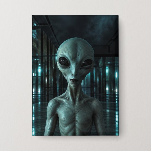Badge Mysterious Grey Alien (Recto)