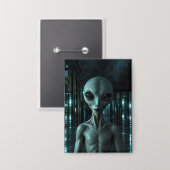 Badge Mysterious Grey Alien (Recto/Verso)