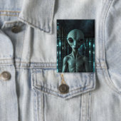 Badge Mysterious Grey Alien (Insitu)