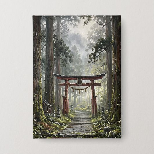 Badge Mystical forest and torii gate that symbolizes it (Recto)