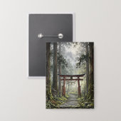 Badge Mystical forest and torii gate that symbolizes it (Recto/Verso)