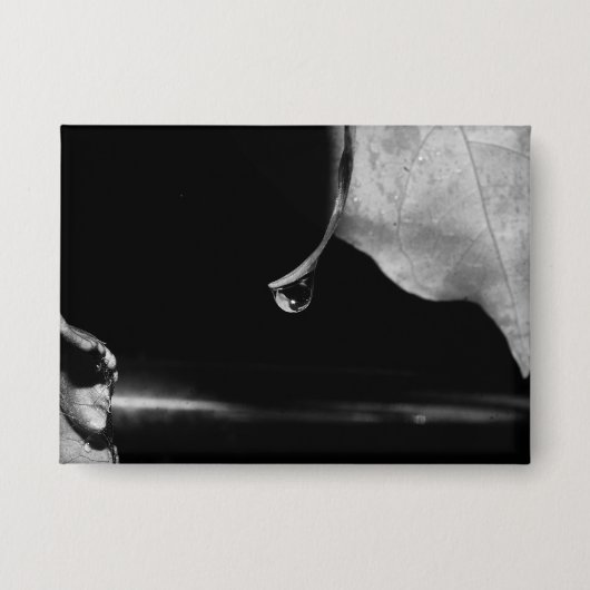 Badge N&B - Goutte de pluie (Recto)