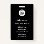 Badge  Nail Artist Photo Logo Black White Name (Dos)