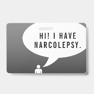 Badge NARCOLEPSIE bulle de dialogue comique